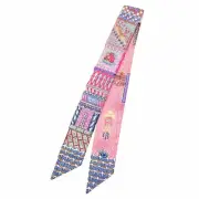 vp08 23Aw Hermes Scarf Super Silk Quest Ribbon H064011S Logo Birkin Horse Illus