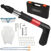 Mini Nail Gun Manual Nail Wall Fastening Tool Kit with 20 Nails Safety Glasses