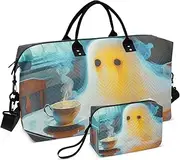 [YXYZRMY] Spirit Coffee Gothic Travel Duffel Bag Gym Bag Sports Tote Bag with Multiple Interior Pockets Shoulder Weekender Bag for Women Men with Toiletry Bag 20.5”x 7.9”x 13.8”, Multi-Colored, one size