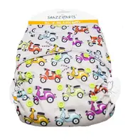 Brolly Sheets Snazzipants All in One Cloth Nappy Moped 4kg to 14kg