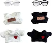 Mrltau Set of 2 Knitted Hats Jumper Clothing for Labubu Keychain Labubu Doll 17 cm, Cute Doll Clothes for Labubu Dolls, for Labubu Clothes, for Labubu Accessories, for Labubu Outfit Charm