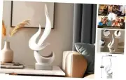 White Decor Modern Flame Statue, Home Decor Abstract Art Flame Statue for