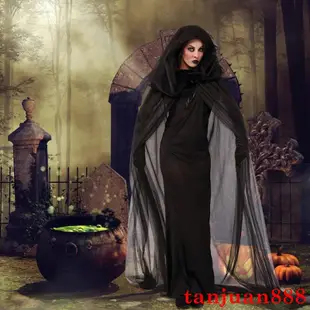 現貨 服裝    婦女的屍體新娘服裝鬼新娘女巫吸血鬼黑色洋裝可怕的為婦女 ORBI