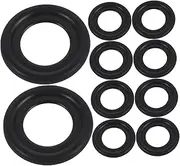 MUCKLILY 10pcs Engine Oil Drain Gasket Rubber Crush Washers for Auto Maintenance Leak-resistant for Engine Compatible Models