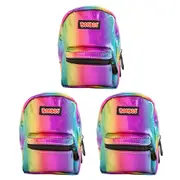 3PK MDI BooBoo Backpack Minis Rainbow Novelty Mini Bag/Purse 11x15cm Kids 3y+