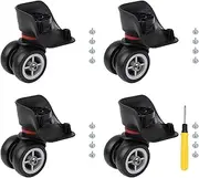 BQLZR 3.94" Luggage Swivel Caster Wheels Right Flexible Replacement W042-S Pack of 4