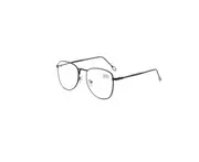 Retro Spectacles Frame Ultra Light Thin Metal Alloy Myopia Glasses - Black