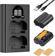 K&F Concept NP-W235 Battery and Charger 2200mAh for Fujifilm X-T5, X-S20, X-H2, X-H2S, GFX 100S, GFX 50S II, X-T4, 2 Pack Battery