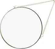 LIFKICH Wall Mirror Decor Round Hanging Mirror for Bathroom Bedroom Entryway Rustic Iron Frame Easy Hanging