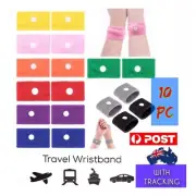 10 Pc Anti Nausea Wristbands Travel Motion Plane Sea Car Sickness Bands Au