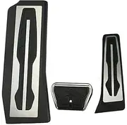 MVBVTKTAER Stalinless Steel Fuel Gas Brake Foot Rest Footrest Pedal Cover Kit Accelerator Pedals Pad Fit For BMW 5 Series G30 2017 2018 Pedals