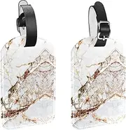 [WOSHJIUK] Luggage Tags,2 Pack Labels Suitcase Tags,Textured Print Marble,Luggage Tags Privacy Protection Travel Bag Tag