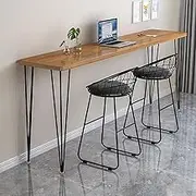 Modern Bar Table for Kitchen Dining Living Room Easy Assembly Counter Height Narrow Long Table for Small Spaces Ideal for Bar Cafe Stool Not Included