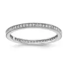 Sterling Silver Rhodium-plated Cubic Zirconia Eternity Ring Size 6