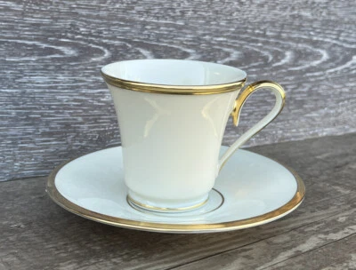 Lenox Eternal Footed Demitasse Cup and Saucer ~new~