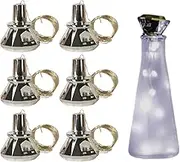Solar Powered Wine Bottle Lights, 6X Led Solar Powered Cork Lights, Waterproof Wedding Decorations for Tabletop Outdoor Christmas Garden Bar Pathway Table