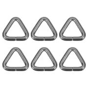 6 Pcs Metal Triangle Ring Buckle, 3/4" Belt Fastener Connectors, Dark Grey