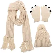 [SHERCHPRY] Autumn Winter Wool Hat Winter Hats and Gloves Winter Gloves Snow Gloves Outdoor Gloves Costume Hats Gloves for Cold Weather Gloves Warm Gloves Yarn