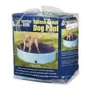 Cool Pup Splash About 47 x 12 in Portable Round Dog Pool (Blue, Medium)
