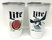 Miller Lite Philadelphia Eagles 22 Oz Aluminum Cup - Set of Two (2) - New & F/S