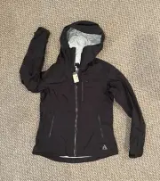 NWT Eddie Bauer Rain Jacket Women Medium First Ascent Whittaker Black Wind