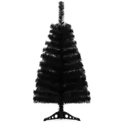3ft Black Artificial Christmas Tree,Tabletop Christmas Pine Tree with PVC Sta...