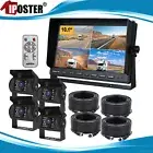 10.1" Quad Monitor Split screen 4PIN IR CCD Rear View Reversing Camera for Truck