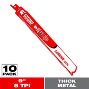 9 in. Diablo 8 TPI Steel Demon Carbide Teeth Reciprocating Cutting Saw Blades