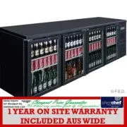 FED COMMERCIAL FOUR DOOR DRINK COOLER FRIDGE BAR CHILLER COLD MINIBAR BC4100G