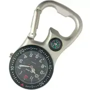 NEW FIRST HAND HEALTHCARE CLIP BELT WATCH SILVER BLACK COMPASS PARAMEDIC NURSE
