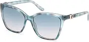 [GUESS] GU00191 86W Light Blue/Avana 56/16/140 Women's Sunglasses, 86w Light Blue/Avana, 56/16/140