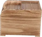 Cabilock Rice Storage Container Airtight Wooden Cereal Storage Bin with Lid Capacity and Design for Keeping Rice Clean and Dry for Kitchen Organization