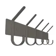 Coat Hook Wall Mount 14.6" Coat Rack Hook for Wall Heavy Duty Metal Hook Rail