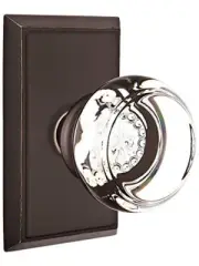 Emtek 8521GTUS10B Dummy, Rectangular Rosette, Georgetown Knob, Oil Rubbed Bronze