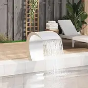 VRAXO Garden Waterfall Pool Fountain Stainless Steel 45x30x60 cm -7.1KG,41685