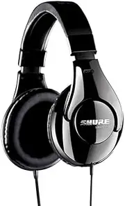 Shure SRH240A Professional Quality Headphones - for Home Recording & Everyday Listening, 40mm Neodymium Dynamic Drivers for Full Bass and Detailed Highs, Threaded 1/4" (6.3 mm) Nickel-Plated Adapter
