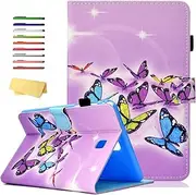 [UUcovers] Samsung Galaxy Tab A 8.0 Case, Lightweight PU Leather AUTO Wake/Sleep Case with Cards/Cash Holder for Samsung Galaxy Tab A 8.0 Tablet (SM-T350/T355)-Butterfly