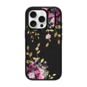 iPhone 16 Pro Impact Ring Stand Case MagSafe Compatible FLOWER & GOLD