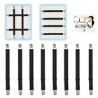 Adjustable Bed Sheet Straps Clips, Elastic Mattress Sheet Fasteners Holder an...
