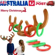 Christmas Xmas Inflatable Reindeer Antler Hat Ring Toss Game Party Activity