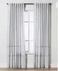 84 “ Lace Insert Curtain Panel Silver - Hearth & Hand™ with Magnolia
