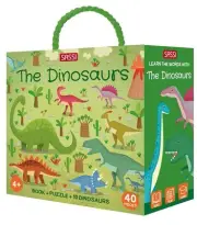 Learn The Words with Dinosaurs 3D Puzzle and Book Set - Sassi