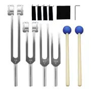 Aluminum Alloy Tuning Fork Set, 128Hz 256Hz 512Hz 1024Hz Tuning Forks for7473