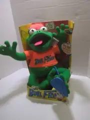 Vtg 1998 Bull Frogg Frog Interactive Talking Plush 22 “ Doll In Box. Works!