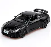 TOKAXI 1/36 Scale Nissan GTR Diecast Model Cars,Pull Back Vehicles Nissan GTR R35 Toy Cars,Cars Gifts for Boys Girls(Matte Black