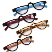 Vintage Reading Glasses Half Moon Frame Readers Retro +1.0 1.5 2.0 2.5 3.0 3.5