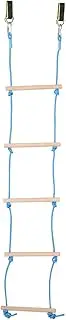 Milisten 1 Set Outdoor Climbing Rope Ladder for Soft Rope Design Sturdy Wooden Build Versatility for Tree Swing and Playground Activities Enhances Motor Skills Safe Playtime Experience