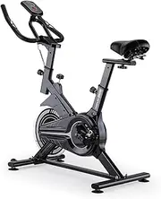 Spin Bike Flywheel 11kg Commercial Home Gym Exercise Fitness with LCD Console w/ 5 Monitor Functions and Pulse Sensors, Grey