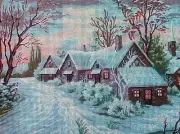 Needlepoint tapestry painted canvas D451 - Winter (18"x24") GobelinL