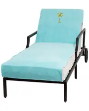 Linum Home Textiles Palm Tree Embroidered Chaise Lounge Cover